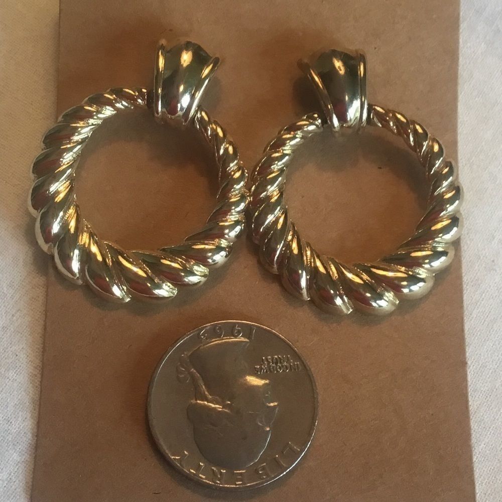 $10 ea or 3/$20. Goldtone Door Knocker Earring
